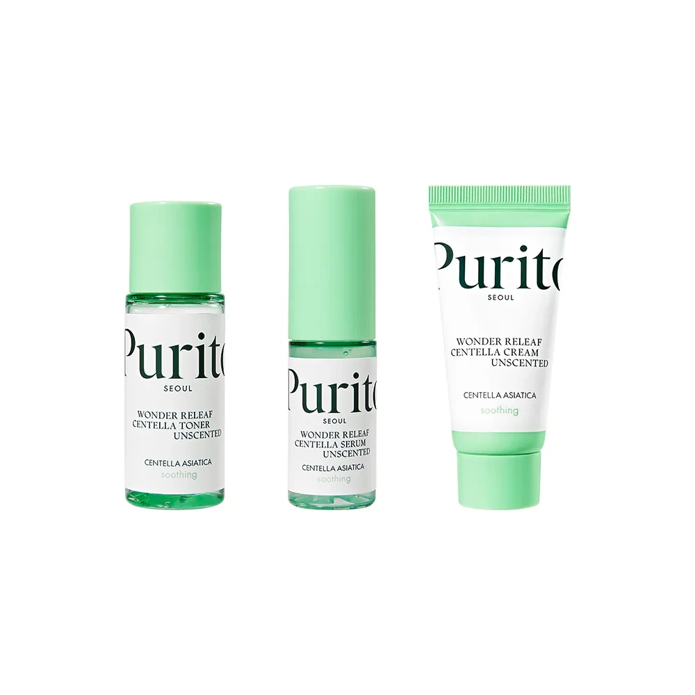Purito Wonder Releaf Centella Mini Kit Unscented calming skincare set